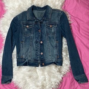2/$10 Dark wash cropped denim jacket